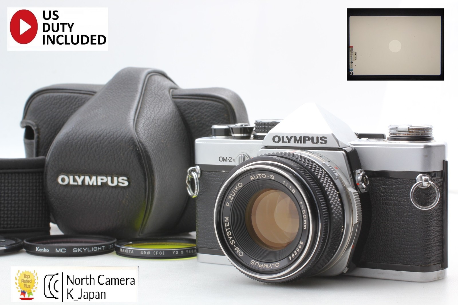 Meter Works [ N MINT w/ Case ] Olympus OM-2N Film Camera + 50mm F1.8 From JAPAN