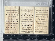 Stampin' Up So Many Sayings Mounted Rubber Stamp Set Mixed Themes