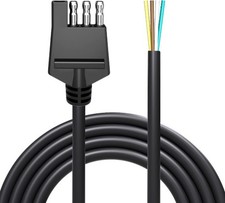 4-Way Trailer Wiring Harness 18AWG 10ft 4-Pin Trailer Connector to Size: 10ft