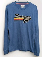 Red Jacket For Ford Blue Bronco Long Sleeved T-shirt Men's Large