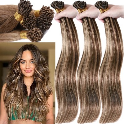 CLEARANCE Stick I Tip 100% Remy Human Hair Extensions 300s Full Head Balayage