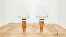 DENBY FIRE Water Goblets, Set Of 2 - 7" H - READ