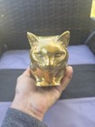 VINTAGE BRASS CAT STATUE SIGNED GUMPS IN GOOD PRE OWNED CONDITION  — photo 5