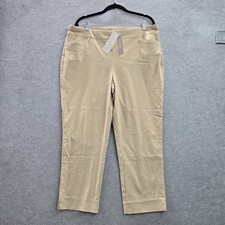 Chico's Women Pants 3 Beige Bricitte Slim Crop So Slimming NWT