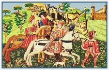 William Morris Medieval Hunting from Tapestry Counted Cross Stitch Pattern