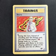 Blaine 100/132 Gym Challenge Regular Trainer Pokemon on eBay