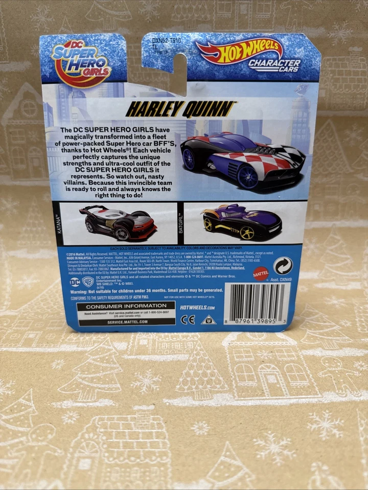 Coche personaje Harley Quinn 2016 DC Super Hero Girls Harley Quinn Hot Wheels NUEVO Foto 2 de 3