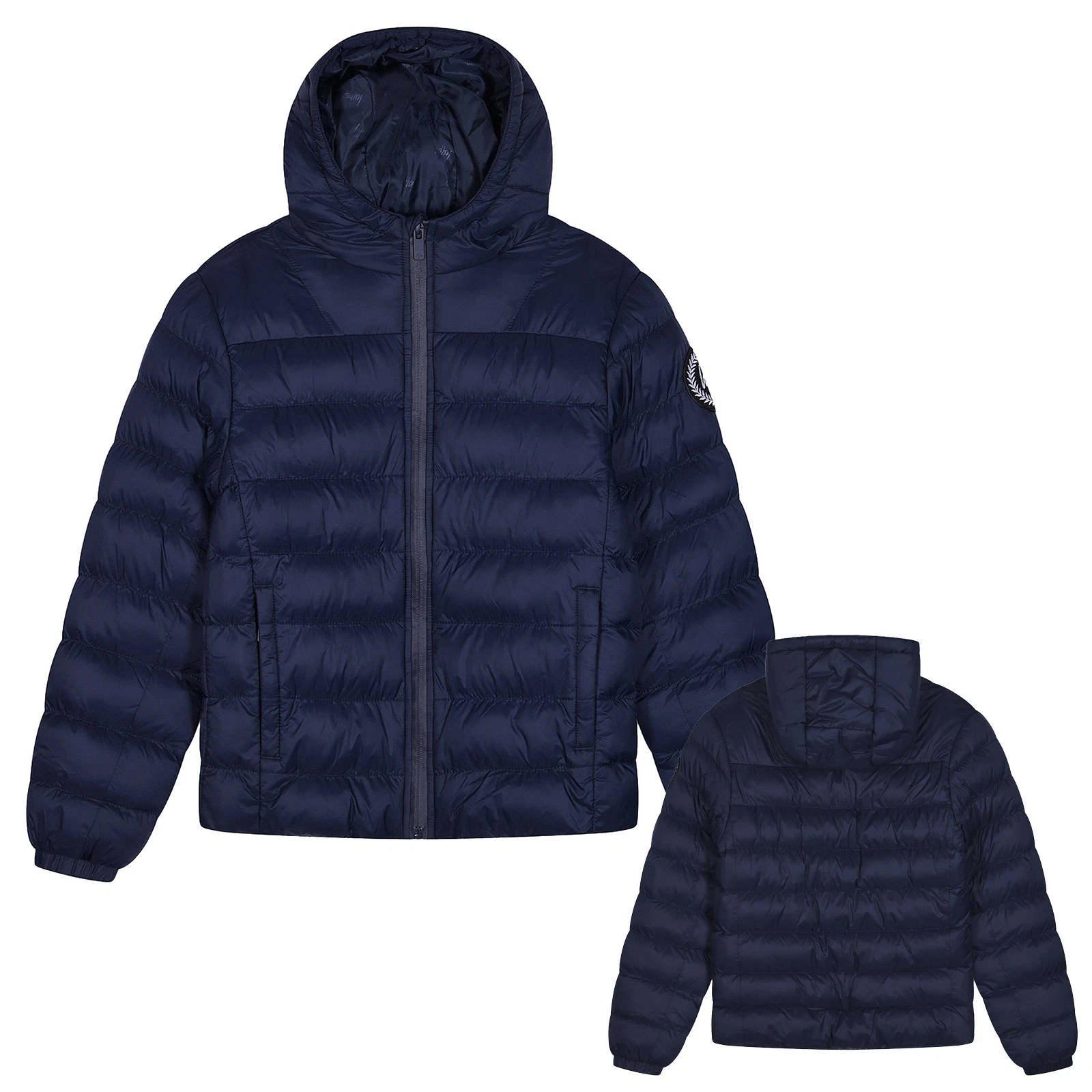 HYPE - Kids Navy Puffer Jacket Hooded Warm Quilted Winter Coat