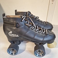 Cobra Roller Derby Skates Men's Size 7 Black Power Formula Speed Wheels Low Top