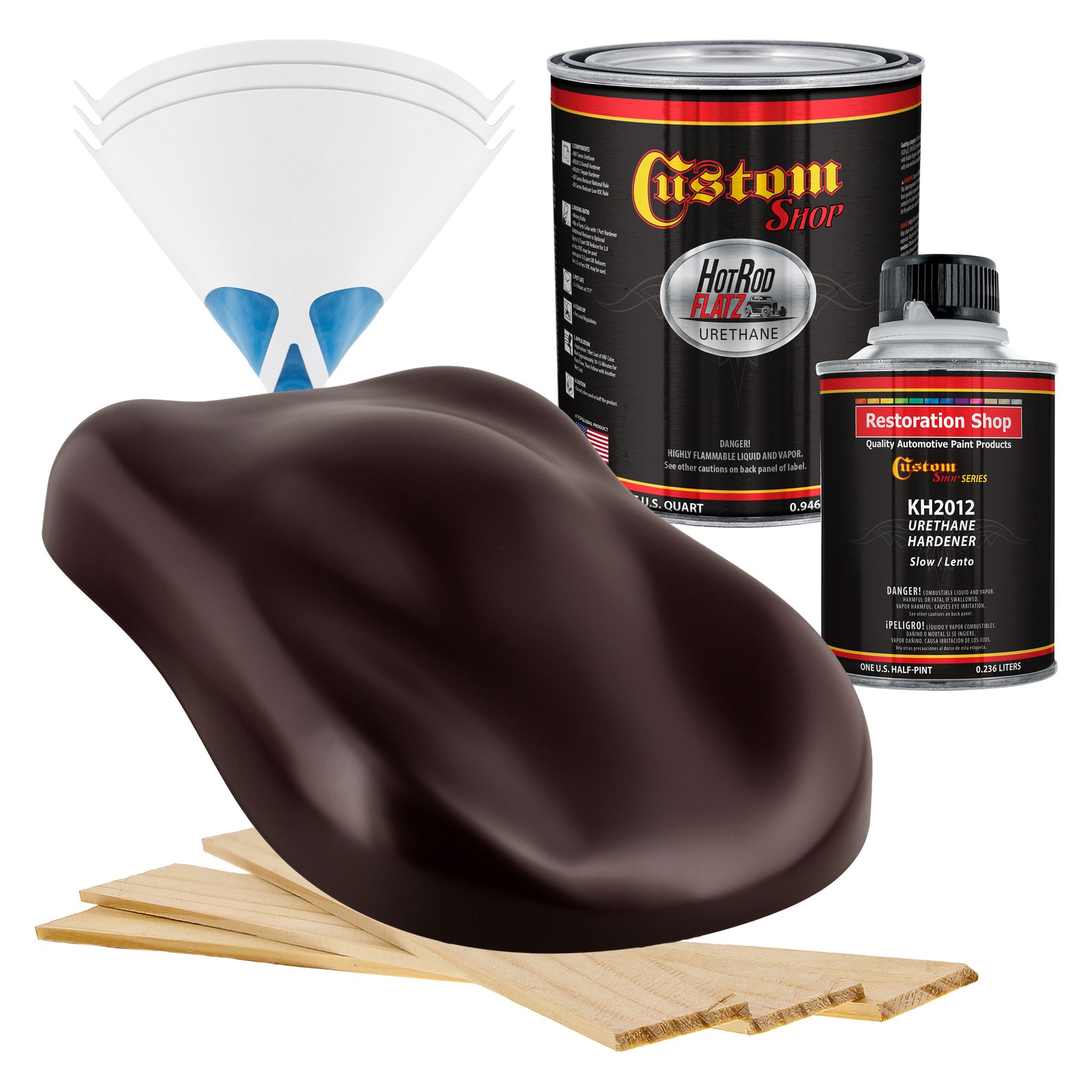 Royal Maroon Urethane Flat Auto Paint Kit by HOT ROD FLATZ