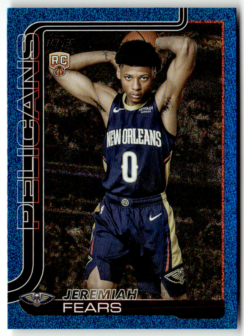 Topps NBA Flagship 2025 Basketball No. 207 Jeremiah Fears Rookie Blue Glitter