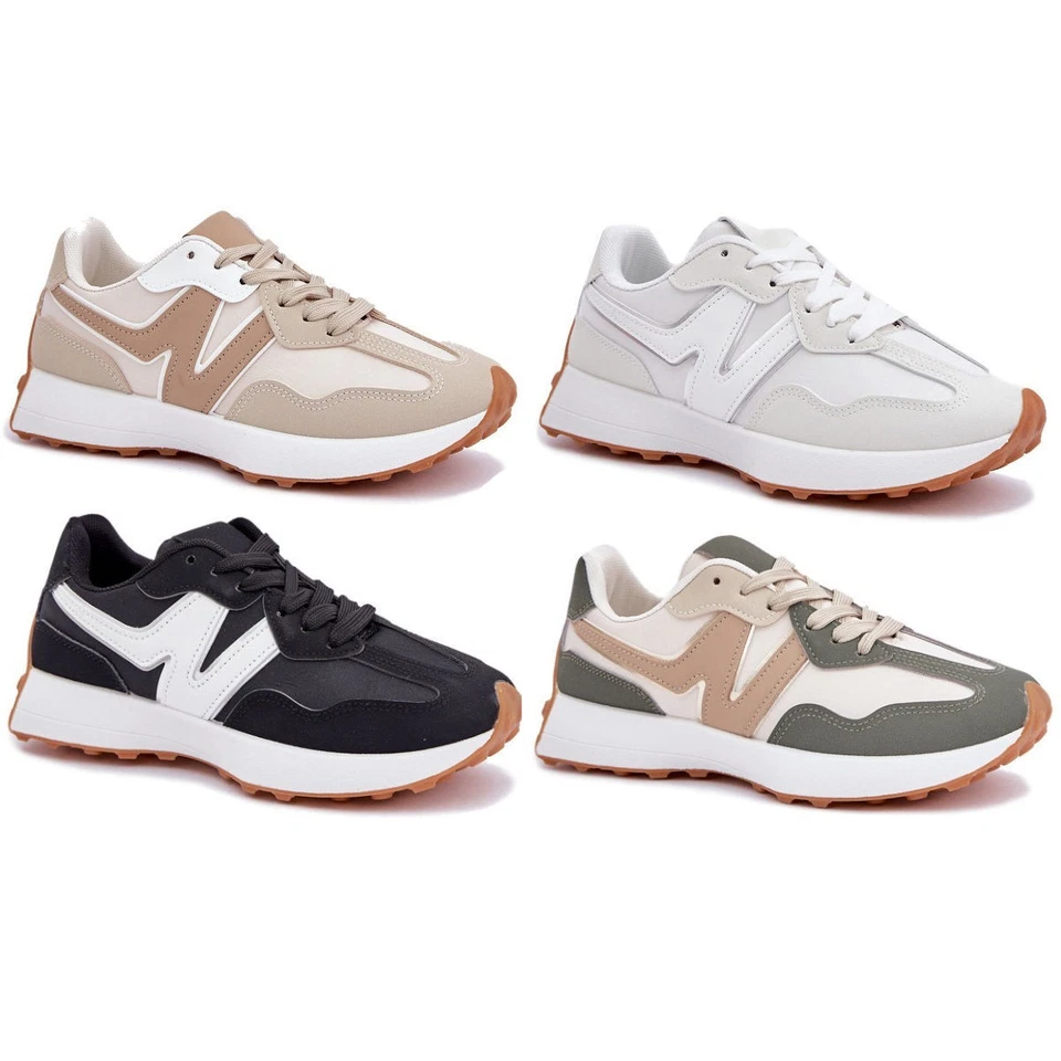 PERMANI Damen Sneaker Schnürung Sportschuhe Klassische Stoff Freizeitschuhe Vavory