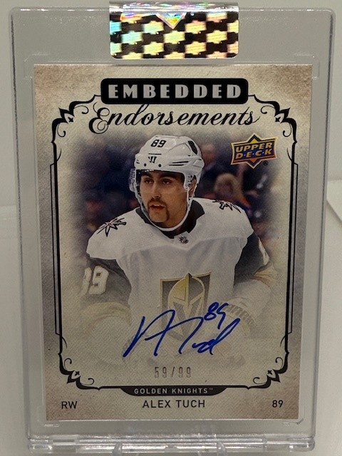 2018-19 Upper Deck Clear Cut Alex Tuch Embedded Endorsements Veterans /99