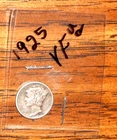 1925 SILVER MERCURY DIME - GRADES "VERY FINE"
