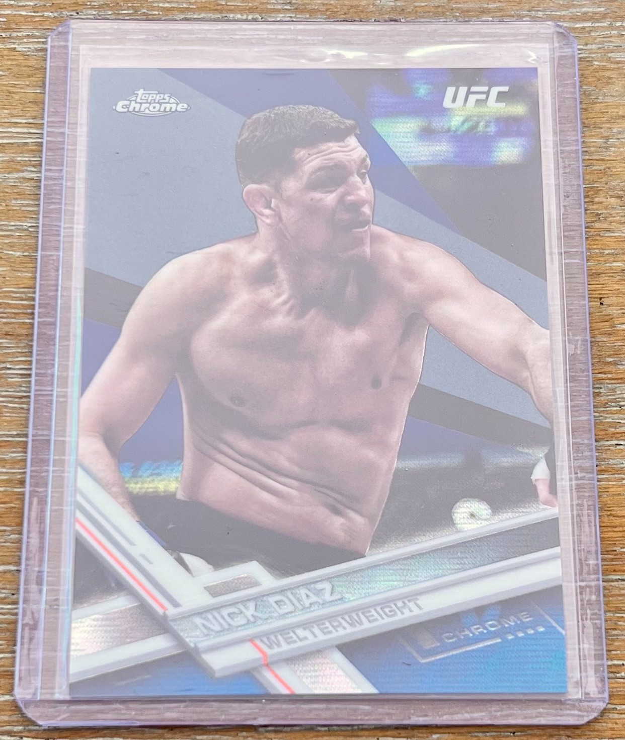NICK DIAZ 2017 Topps Chrome UFC BLUE WAVE REFRACTOR PARALLEL #28/75 !