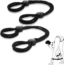 Adjustable Cotton Rope Handcuffs and Anklets for BDSM Play - 2 Pcs Set