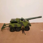 Vintage 1984 GI Joe Cannon Tank Vehicle ARAH Hasbro M112-A1 "SLUGGER" & Driver