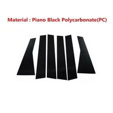 6Pcs Black Car Exterior Door Pillar Posts Trim Cover for Chevy Impala 2006-2013