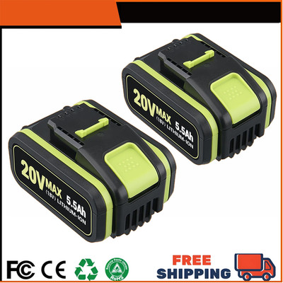 NEW 2packs 20V 5.5Ah Ersatz Akku für Worx 20V WA3553 WR142E WA3551 WA3551 WA3553