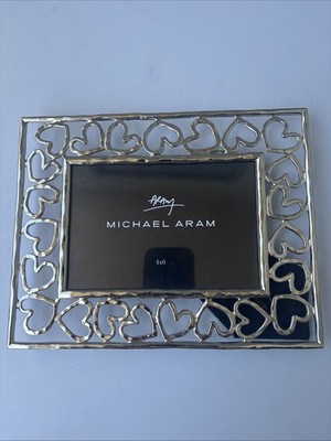 Michael Aram 4x6 Open Heart Photo Frame Silver New No Box 