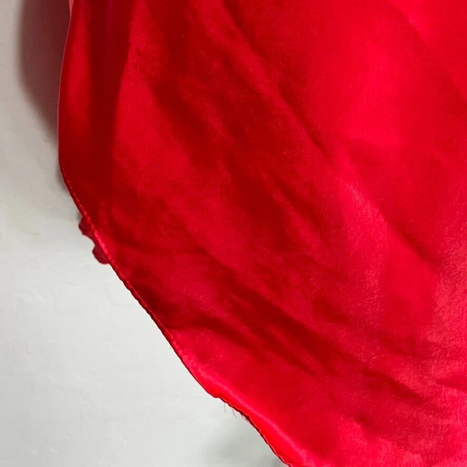 UNDERCOVER Abito Victoria’s Secret slip medio rosso raso camicia vintage pizzo sexy femminile