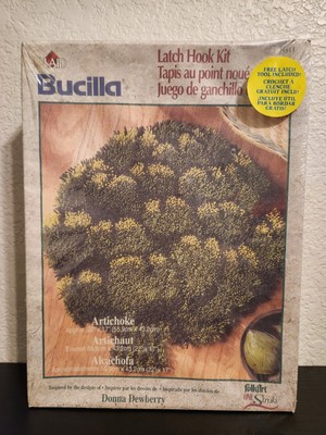 Vintage Bucilla Donna Dewberry Latch Hook Rug Kit Artichoke New Sealed 
