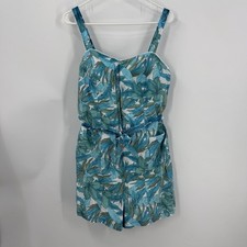Ceeb of Miami vintage 40 s-50 s tropical print bathing suit Romper 16