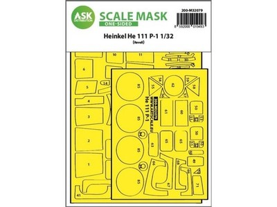 Heinkel He 111P-1 one-sided express fit mask for Revell / 1:32