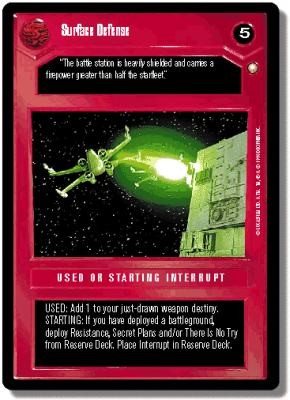 Surface Defense Star Wars CCG Decipher Special Edition