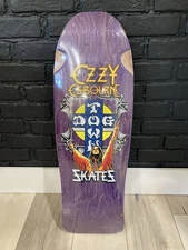 2021 NEW DOGTOWN X OZZY OSBOURNE Purple Stain Shaped Skateboard Deck 10.125”