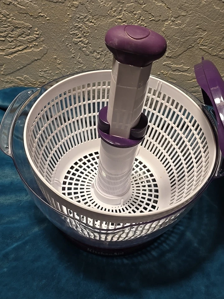 Salada giratória universal Purple Kitchen Aid lavagem a seco servir loja frutas vegetais - Imagem 4 de 4