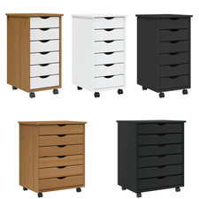 Schubladenschrank Büro Schublade Rollen Regal Rollcontainer Massivholz Kiefer