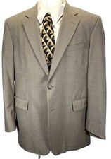 Jos A Bank Men's Suit Jacket 44R Wool 2bt Brown Houndstooth Sport Coat Blazer