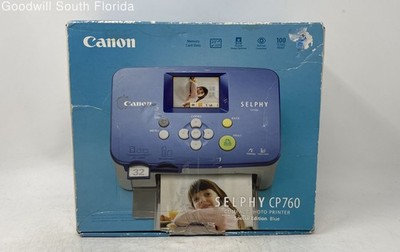 Canon Selphy CP760 Blue Compact Digital Photo Printer W/ Accessories Not Tested