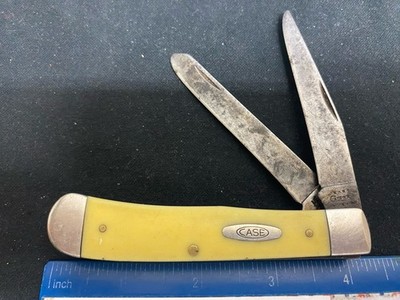 Case XX 3254 CV Trapper Knife, 2001, Yellow Composite Handles | eBay