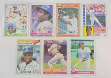 Dusty Baker Baseball Card Lot Of 7 Dodgers HOF Various Years And Conditions