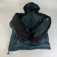 Vintage Philadelphia Eagles Hooded Fleece Puffer Winter Jacket NFL Size M Y2K PA