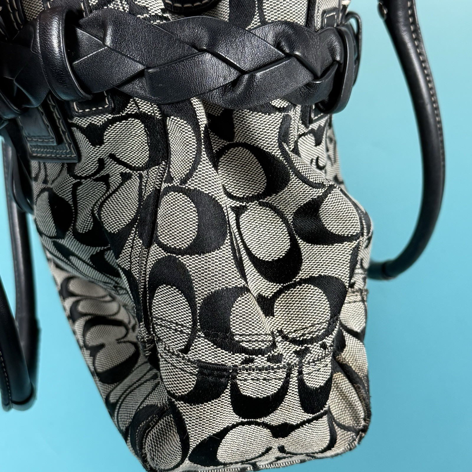 COACH Y2K Hampton Carryall Black Signature Shoulder T… - Gem