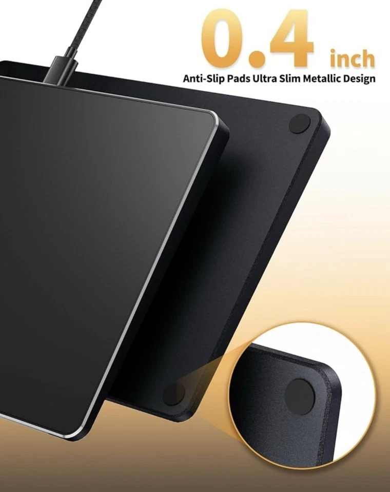 Multi-Touch Trackpad,Ultra Slim USB Wired Touchpad Mouse for Windows 10/11/7/8 - Image 3 of 4