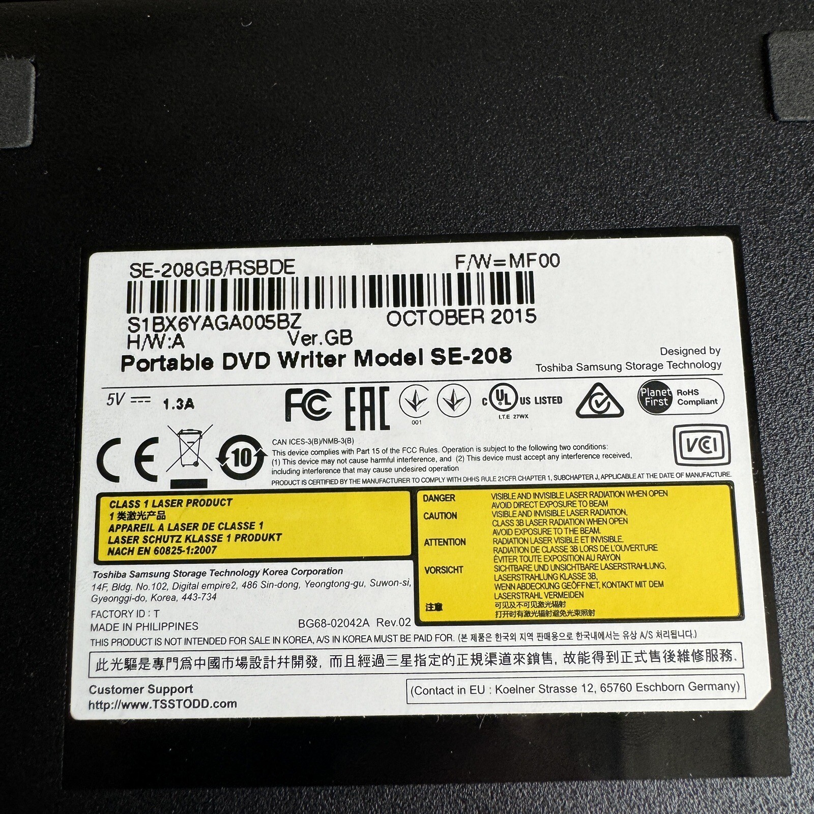 Samsung Ultra Thin DVD Writer SE208 Portable Dvd Writer VGC eBay