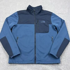 North Face Apex Risor Jacket Men’s Medium Blue Full Zip Softshell Windwall Coat*