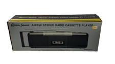 Vintage Lenoxx Sound CT-77 AM/FM Radio Cassette Tape Player Boombox Black 1986