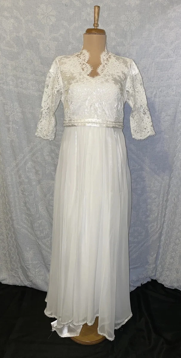 3/4 Sleeve Empire Waist Wedding Dresses for sale | eBay