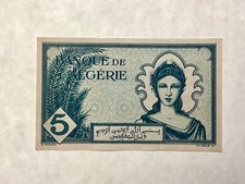 ~1942  ALGERIA 5 FRANCS - FRENCH ADMINISTRATION - P-91 UNC
