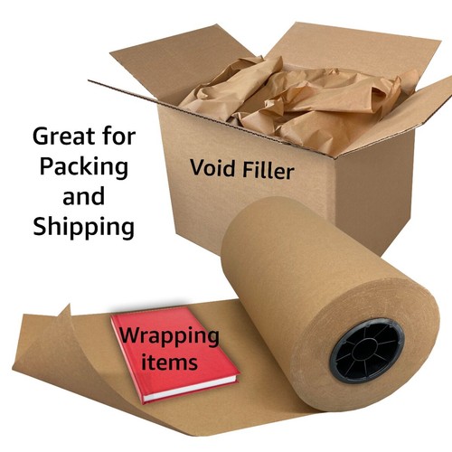 UOFFICE Kraft Paper Roll 600'x18" 50lb Strength Brown Shipping Paper - Picture 5 of 7