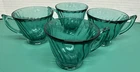 Vintage set of 4  JEANNETTE SWIRL ULTRAMARINE Depression Glass TEACUP