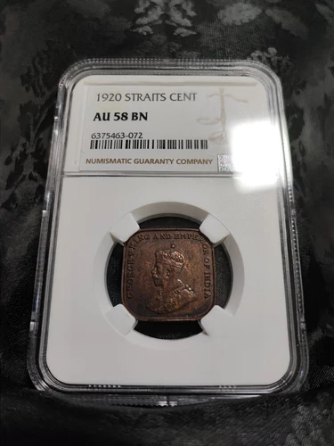 Straits Settlementa 1920  1 Cents  NGC 58BN