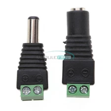 5Pairs Male 2.1x5.5mm Female Plug 12VDC Power Jack CCTV Camera Connector Adapter