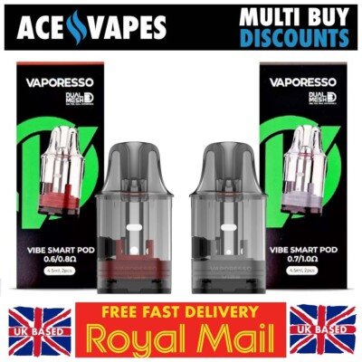 vaporesso vibe replacement pods XL SMART Spare Pod Cartridges VIBE, SE, Nano 0.6 0.8 0.7 1.0 Resistance:1.2 Ohm FP*Coolness_3 Mr Fog Switch Pod