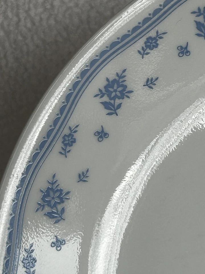 Corelle Morning Blue Pattern Set Of 2 Dinner Plates 1980s Discontinued VGUC - Image 3 of 4